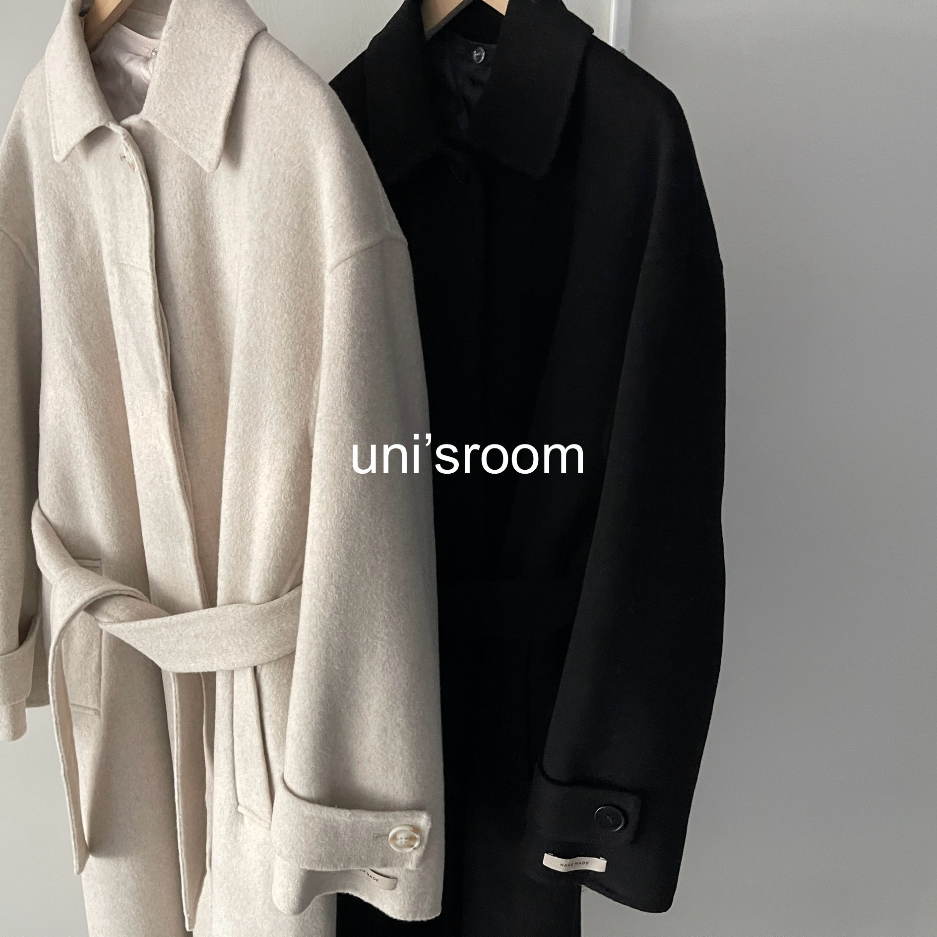 uni's room■2color HANDMADE ウールスローコート OT-AW25-20