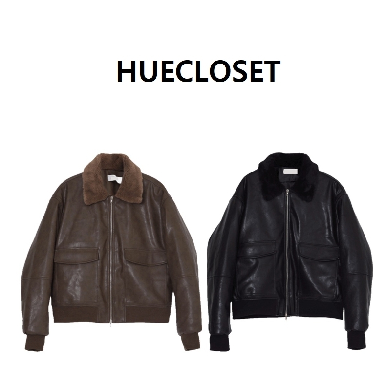 レザージャケット・コート HUECLOSET Fleece Leather Mustang SE342