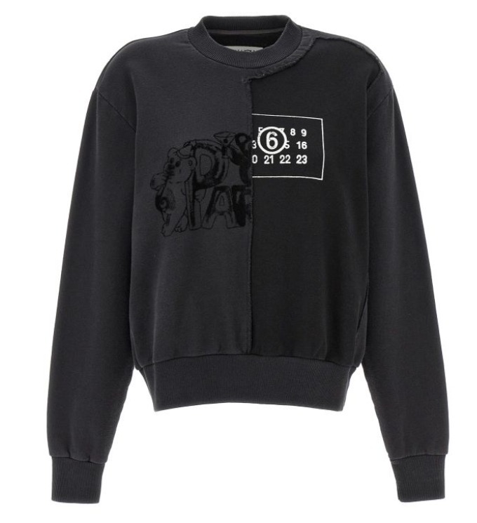 Tシャツ・カットソー [MM6 Maison Margiela] Numbering motif panel sweatshirt