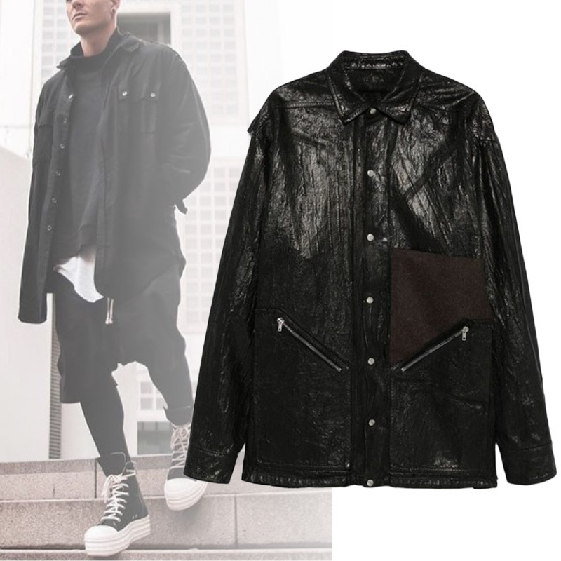 大人気! RICK OWENS ★コットン フロントポケット ジャケット Ω