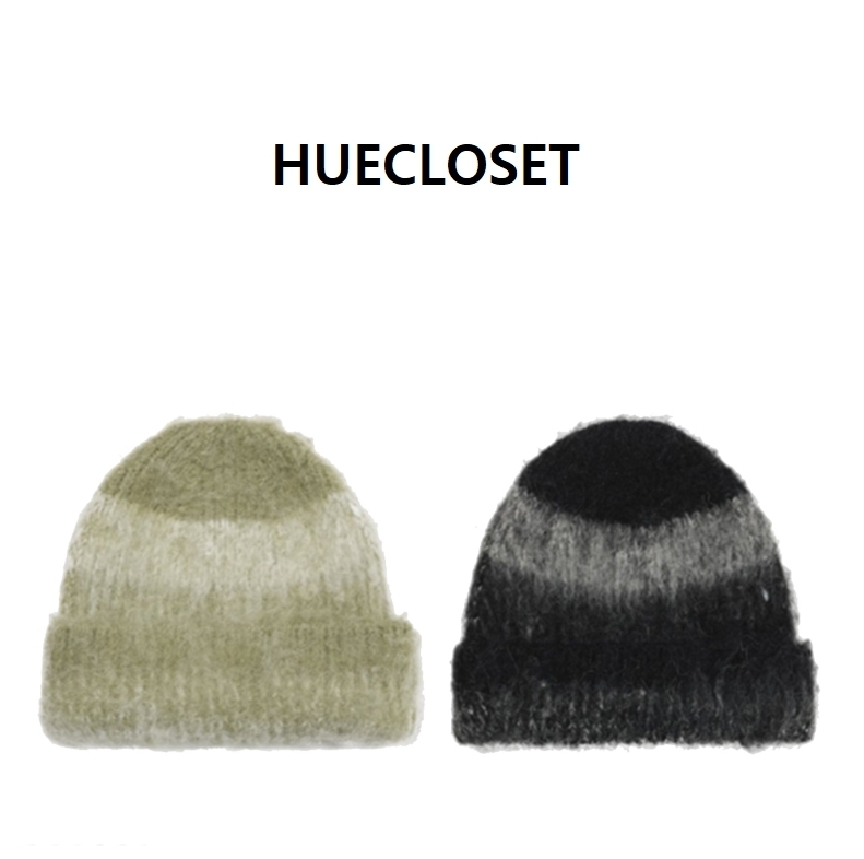 ニットキャップ・ビーニー HUECLOSET Gradation Stripe Knit Beanie SE353