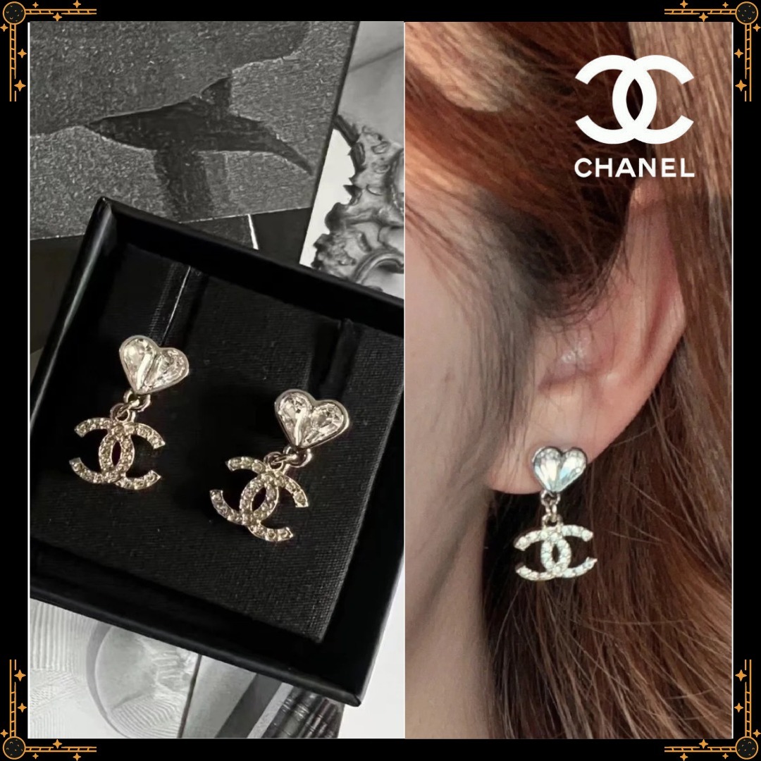 【さり気ない可愛さ♡】CHANEL シャネル ハートピアス