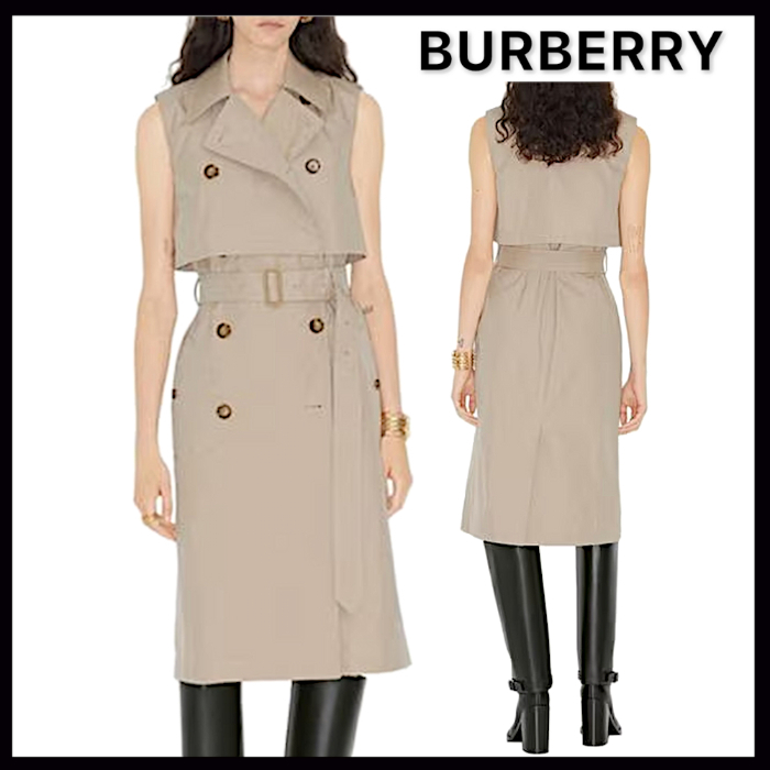 完売前に【Burberry】UK発 トレンチ ノースリーブ ベルト ドレス