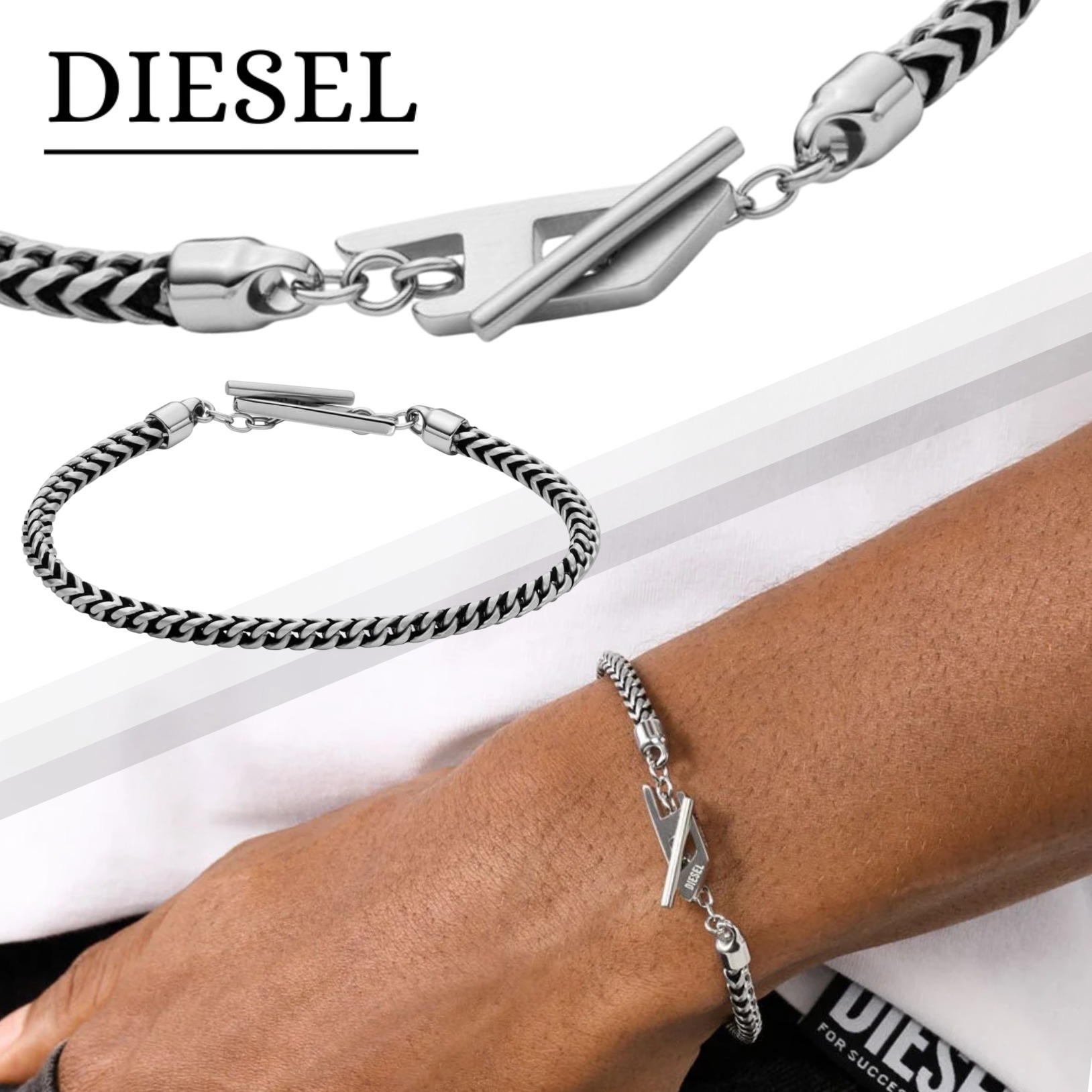 国内直営【DIESEL】DX1551 チェーンブレスレット 送料込
