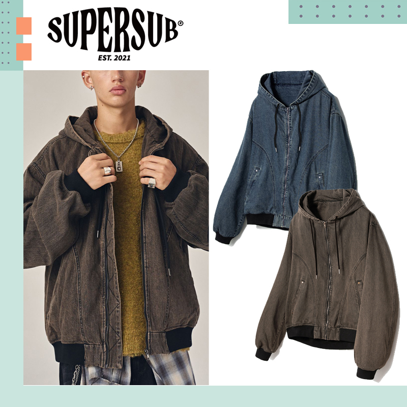 SUPERSUB ♥ Denim Hooded Zip-Up/追跡付