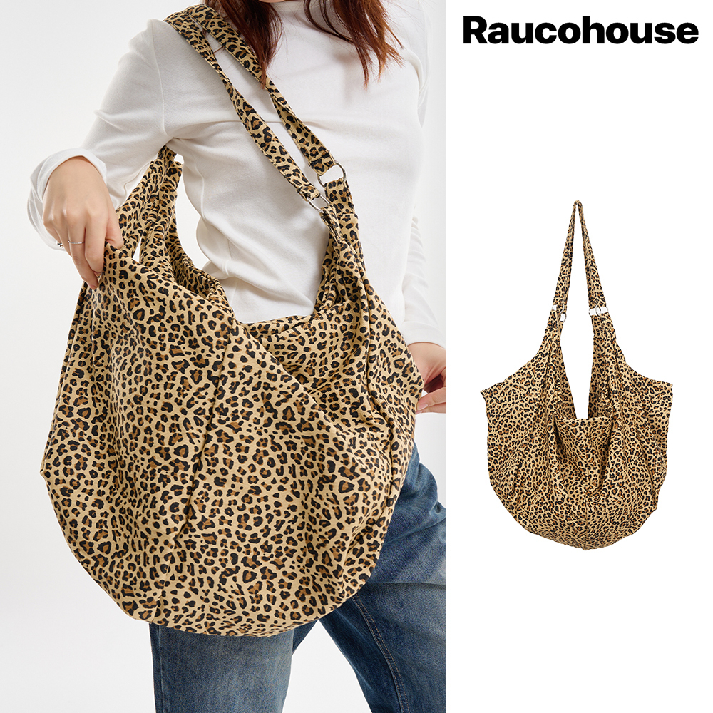 【Raucohouse】Leopard big shoulder bag