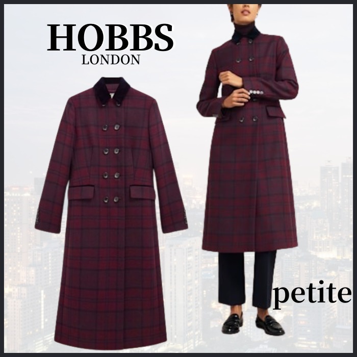 【関税なし】HOBBS ホッブス patricia ウール混 コート プチ