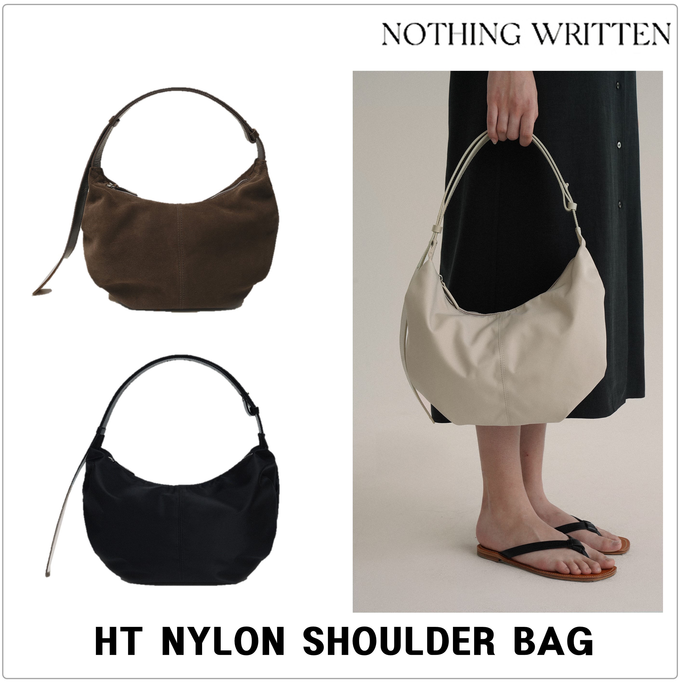 [NOTHING WRITTEN] HT NYLON SHOULDER バッグ★韓国★レディース