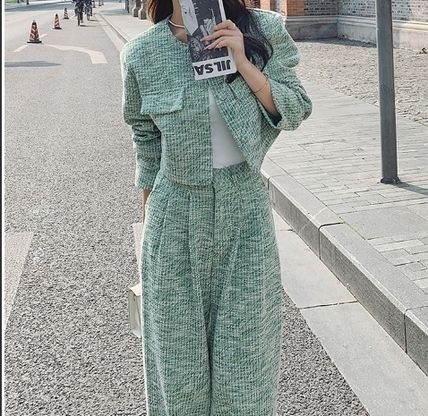 韓国 ツイード セットアップ(レディース) - 海外通販のBUYMA