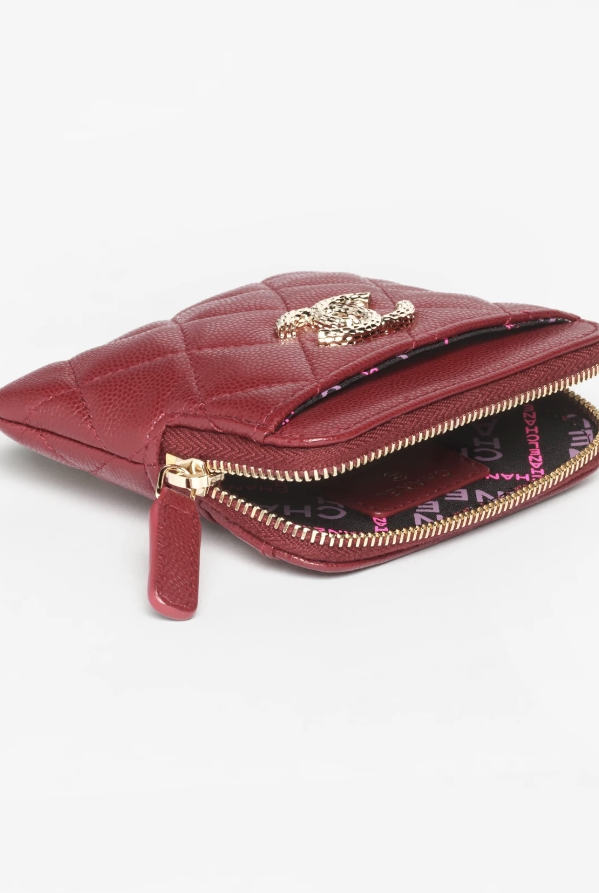 【高級感が際立つ♡】CHANEL コインパース 使いやすい高級感♪》CHANEL コインパース バーガンディ