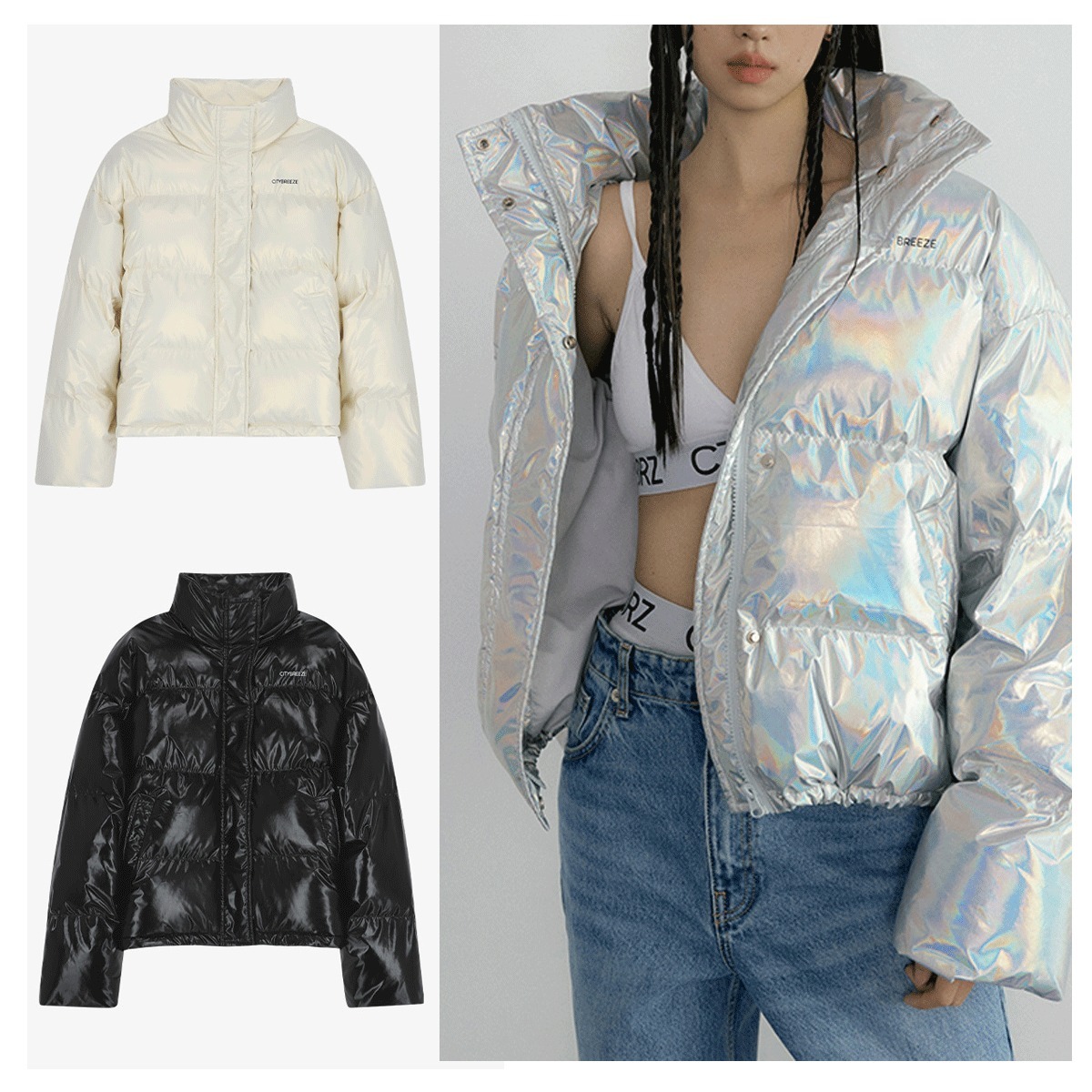 ダウンジャケット・コート CITYBREEZE ESSENTIAL CITY CROP PADDED JUMPER BSA068