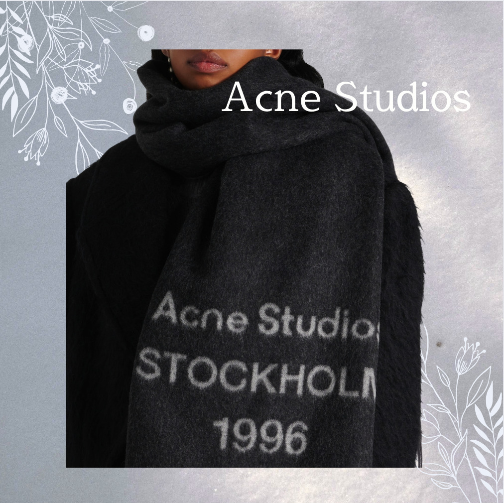 Acne Studios★ロゴウール100％マフラー★ユニセックス