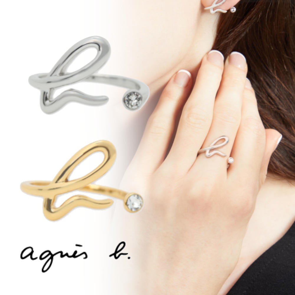 すぐ届く☆Agnes b リング 18Kコーディング プレゼントにも◎
