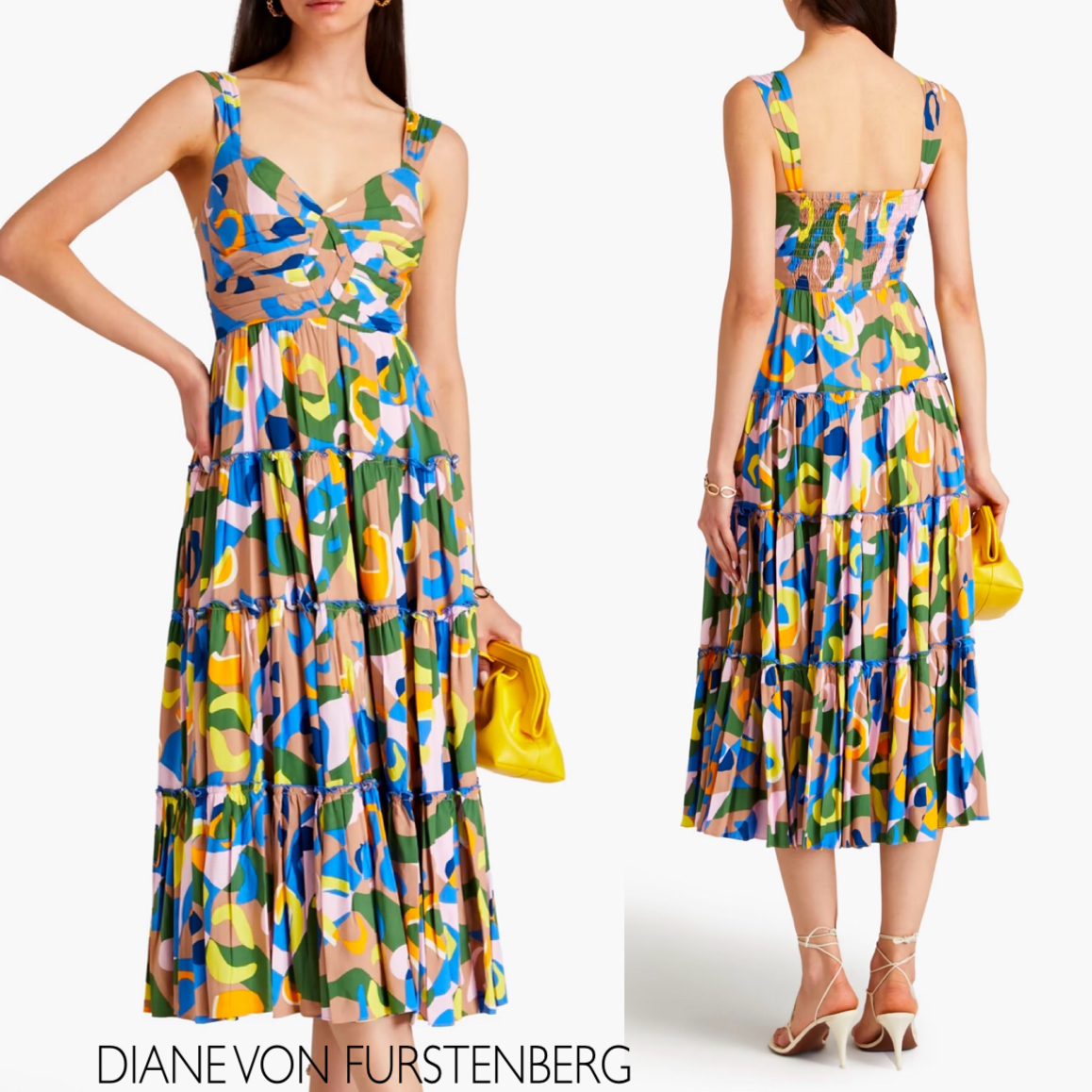 マルチカラー★プリント柄★ワンピース★ DIANE VON FURSTENBERG