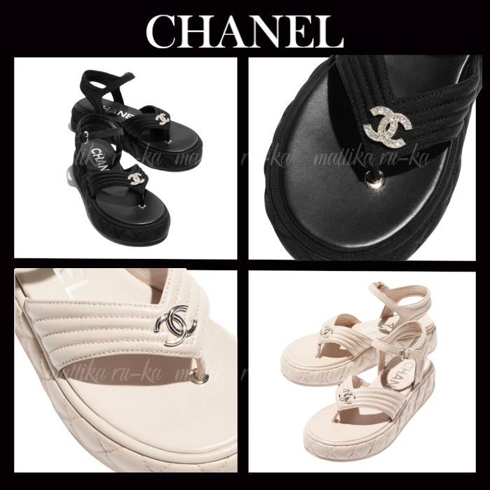 新作サンダル☆【CHANEL】マトラッセソールトングサンダル