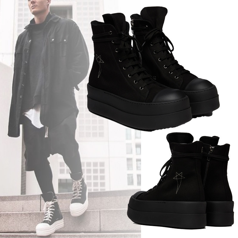 大人気! RICK OWENS★レザー ダークシャドウ スニーカー