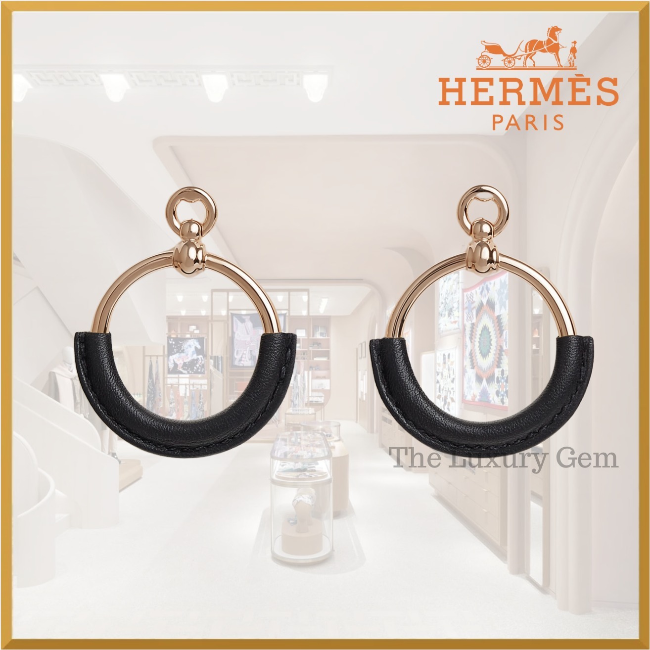 どんなコーディネートにも【HERMES】ループ イヤリング