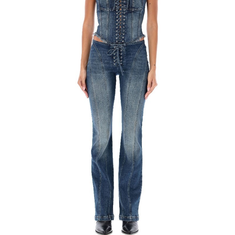 デニム・ジーパン MISBHV FW24 LARA LACED JEANS (241W305 MALIBU BLU)