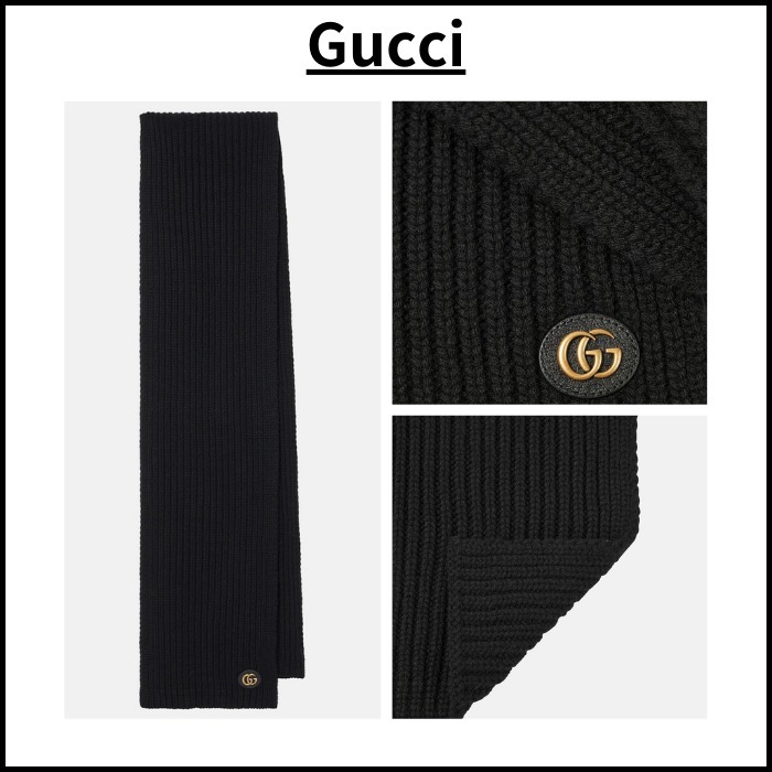 Gucci グッチ リブ編みマフラー
