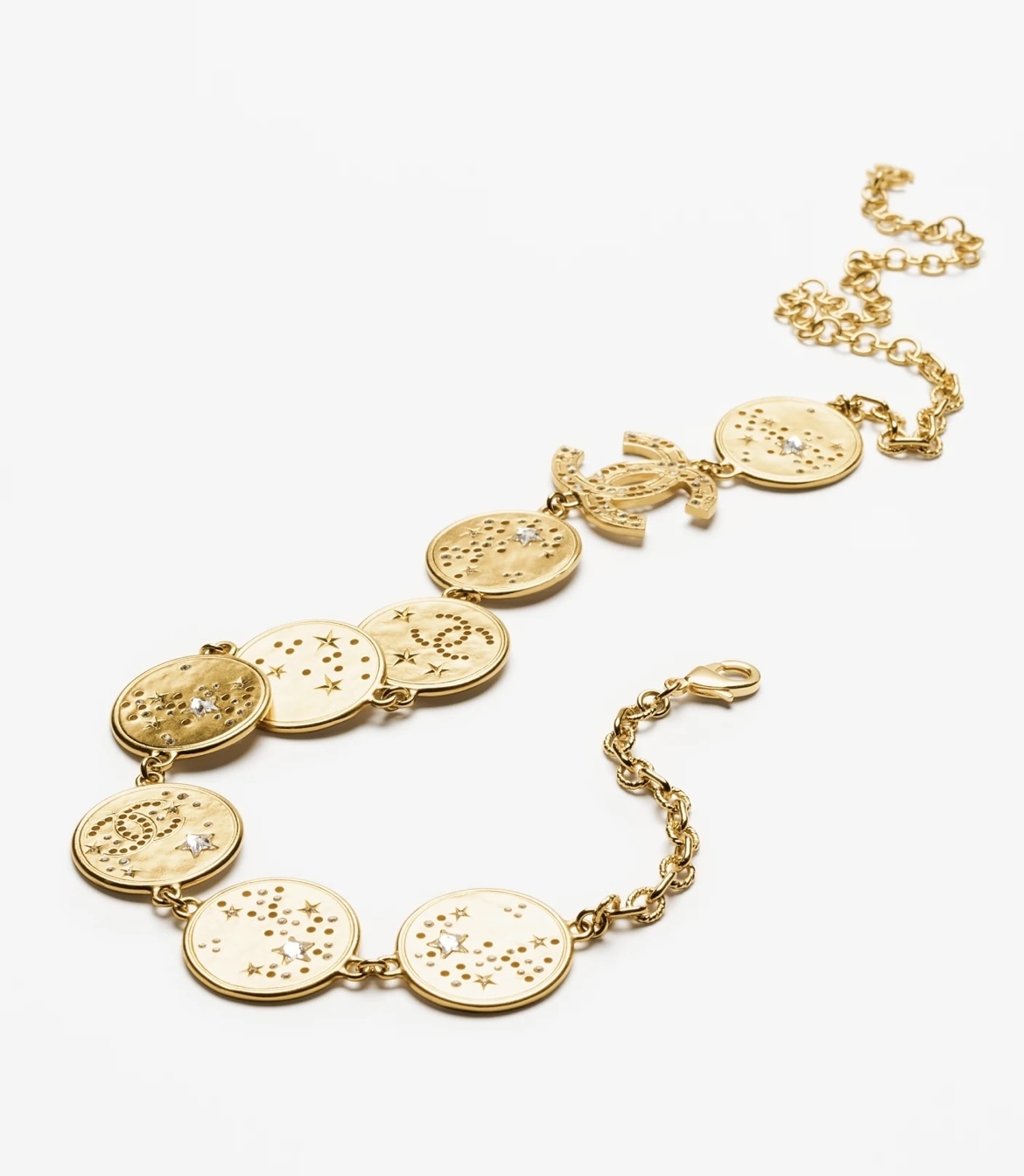《煌く星の高級デザイン♪》CHANEL ネックレス ゴールド