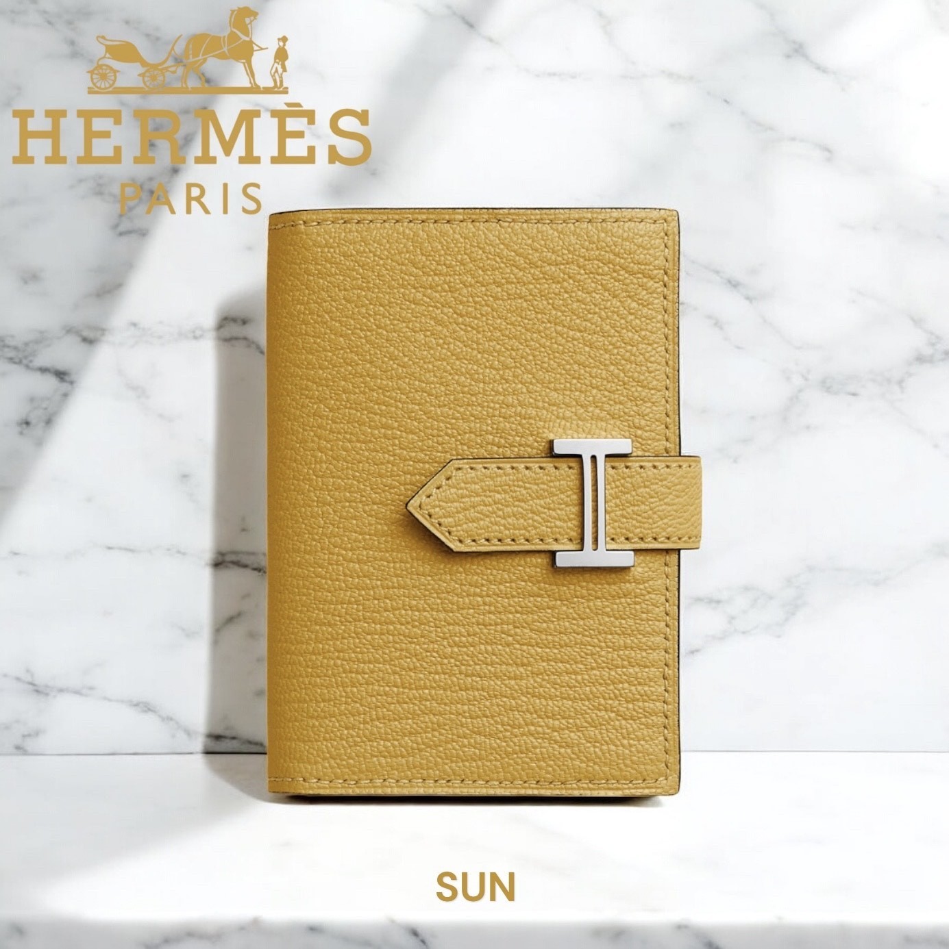 女性に人気 HERMES エルメス ベアン カードケース サン