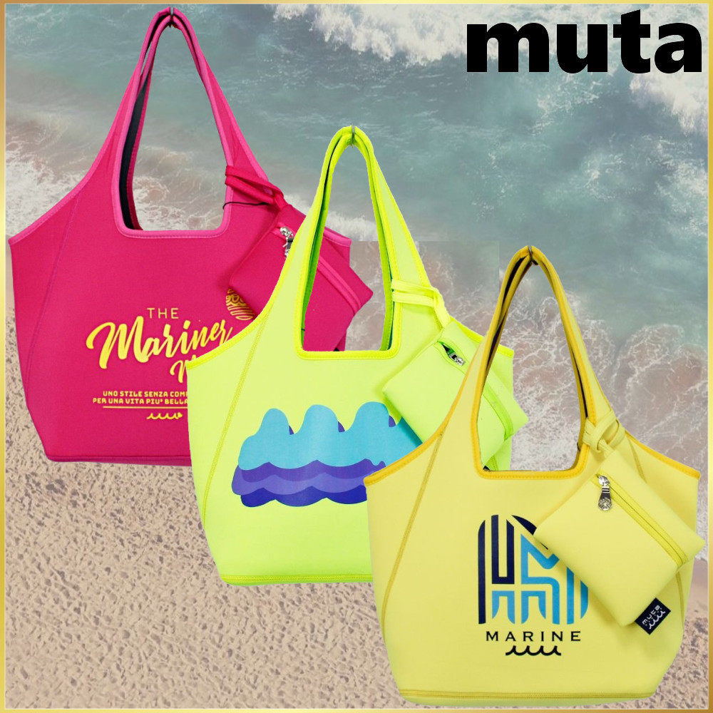【muta MARINE】リバーシブル トートバッグ(ポーチ付）