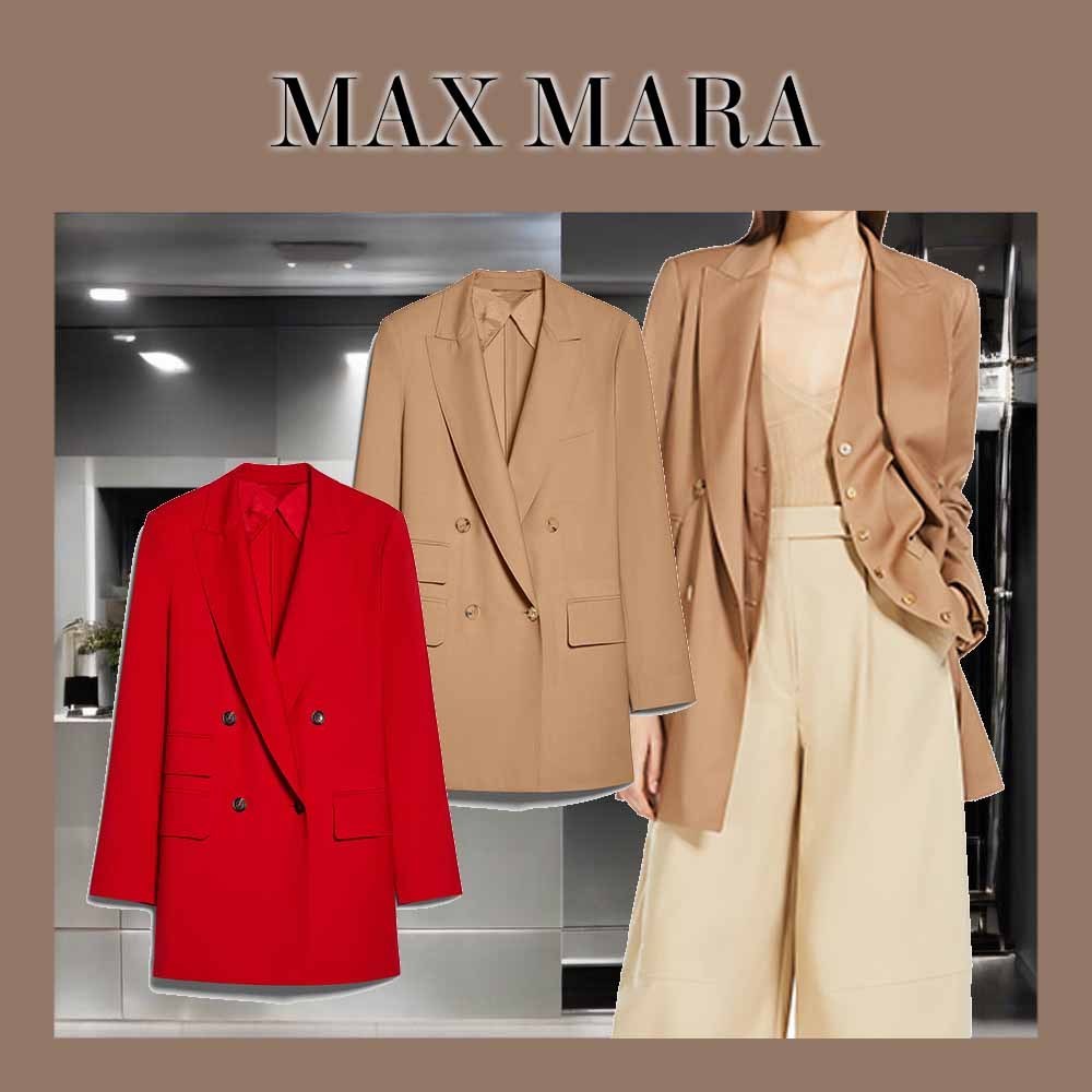 MAXMARA[ネッビエ] ピュア ウール キャンバス ジャケット
