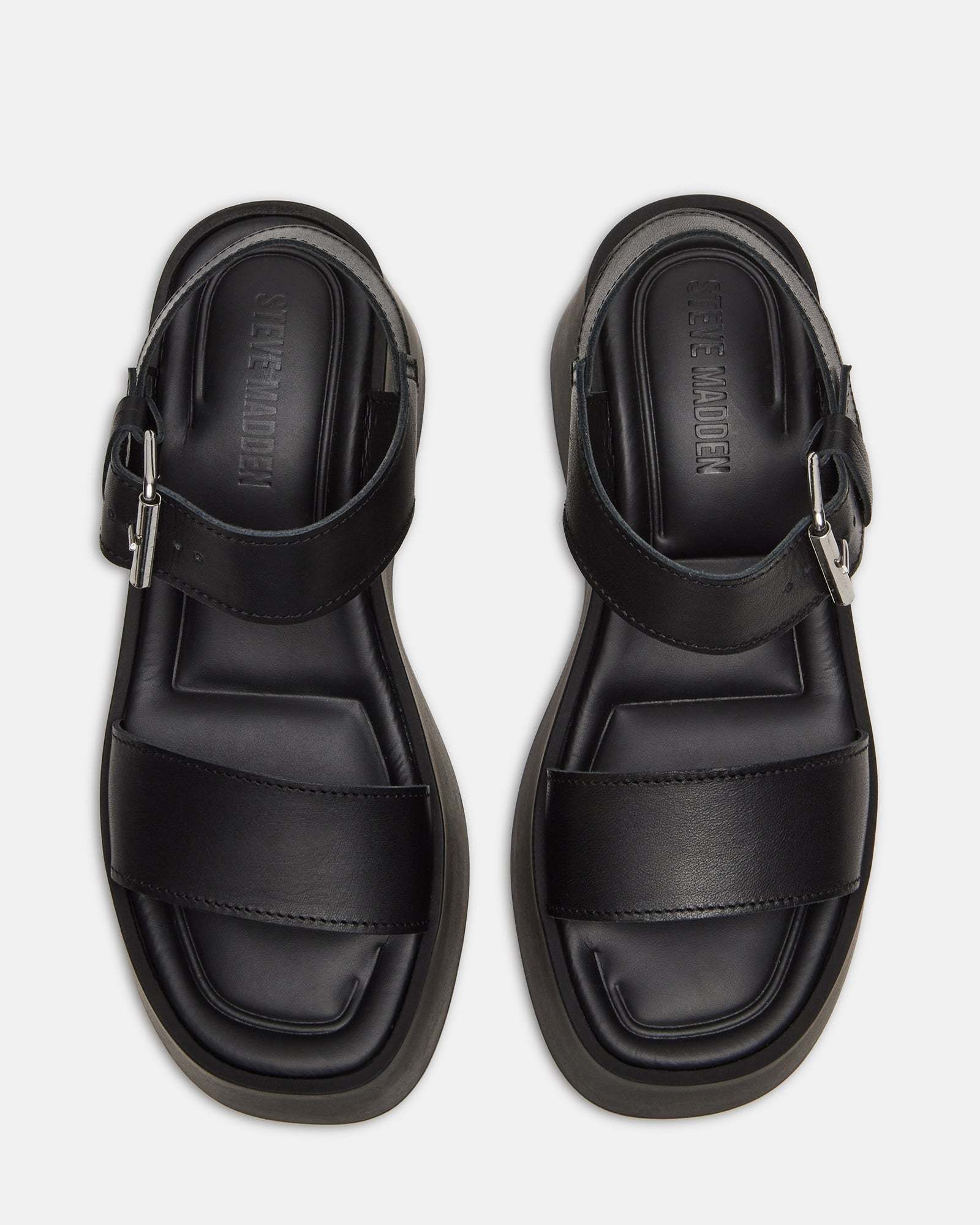 完売必至【STEVE MADDEN】トキシック レザー ウェッジ サンダル
