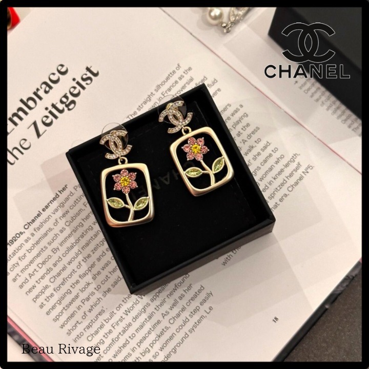 キュートなお花デザイン☆】CHANEL ピアス