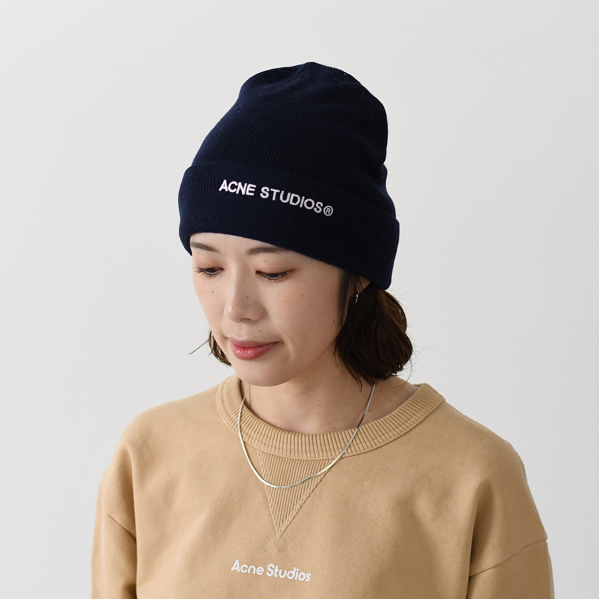 【国内即発】ACNE STUDIOS ロゴビーニー