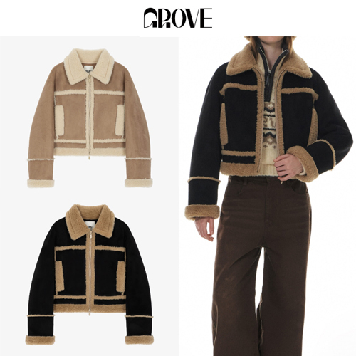 ★24-25WT新作★GROVE★SHEARLING COLLAR MUSTANG JACKET