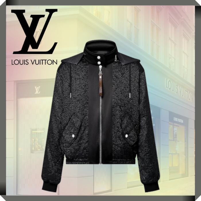 新作☆Louis Vuitton☆ モノグラムジャカード ジップジャケット