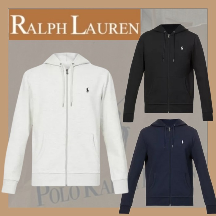 ポニー刺繍【RALPH LAUREN】ダブルニットフルジップフーディー
