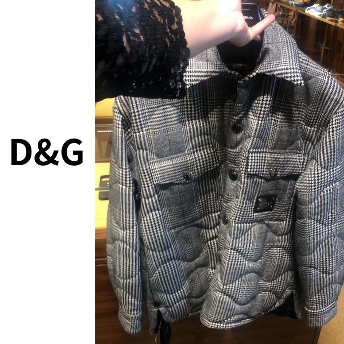 Dolce＆Gabbana■プリンスオブウェールズ パッドオーバーシャツ