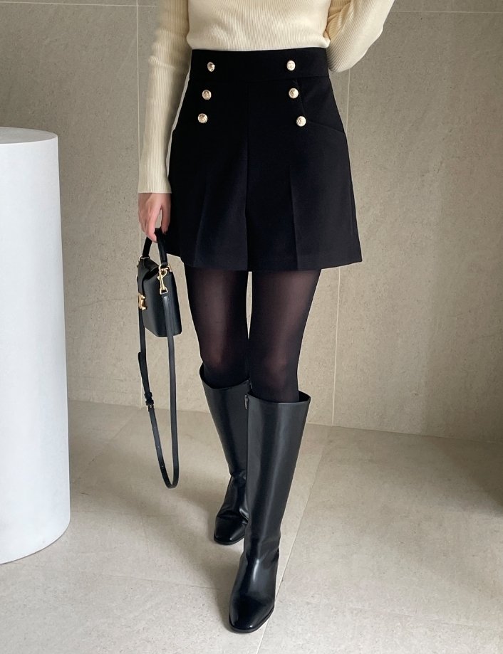 【I AM MARI】Tuelin Square Long Boots (3.5cm)