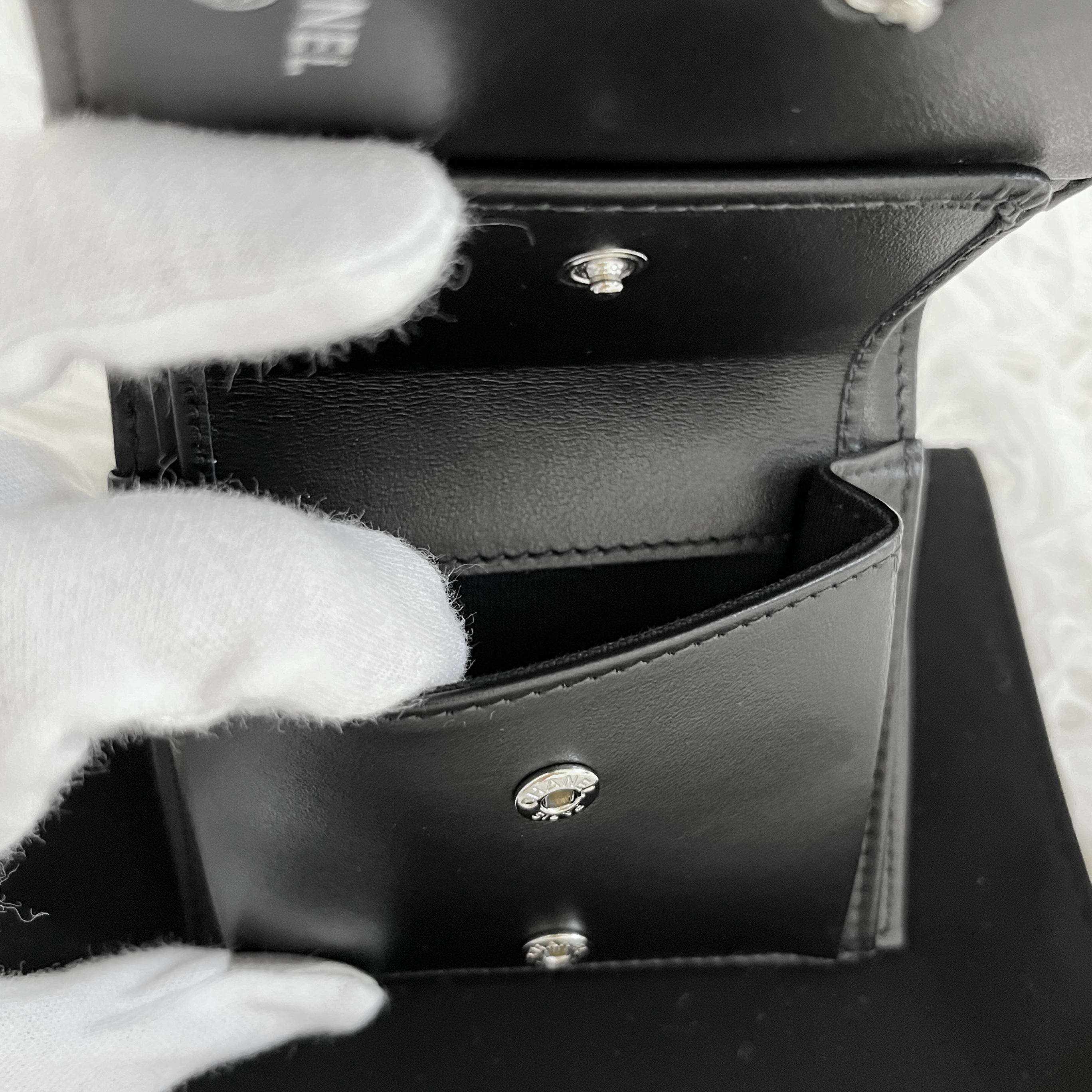 《マットな高級感♪》24P限定★CHANEL ミニ財布 ブラック