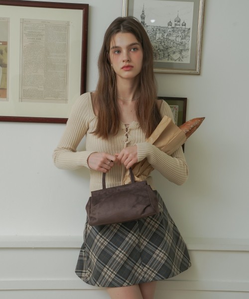 トートバッグ OVHEE Moko Suede Mini Tote Bag Cocoa P00000PH