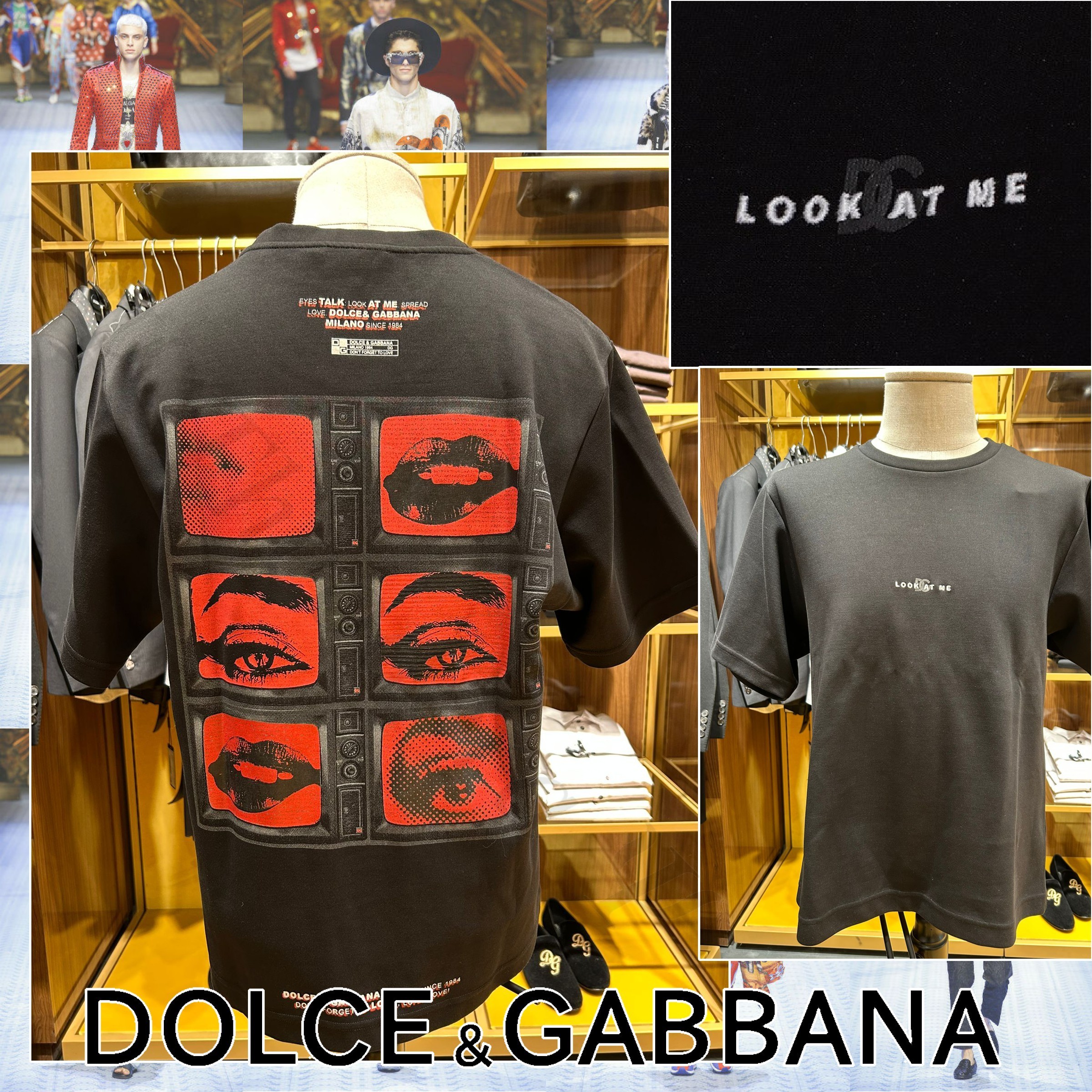 Dolce & Gabbana Look At Me グラフィック コットン 半袖Tシャツ