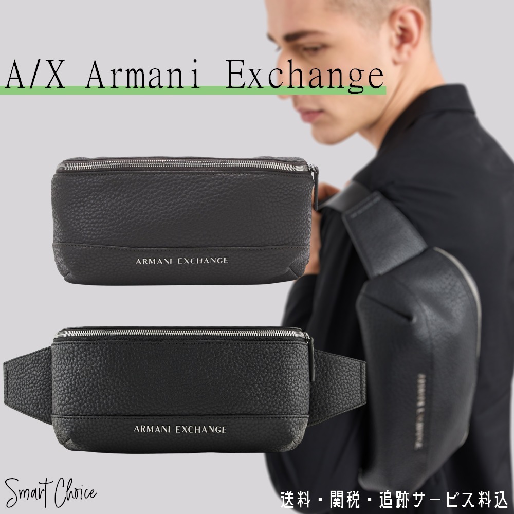 【A/X Armani Exchange】AXロゴ ユニセックス ウエストバッグ