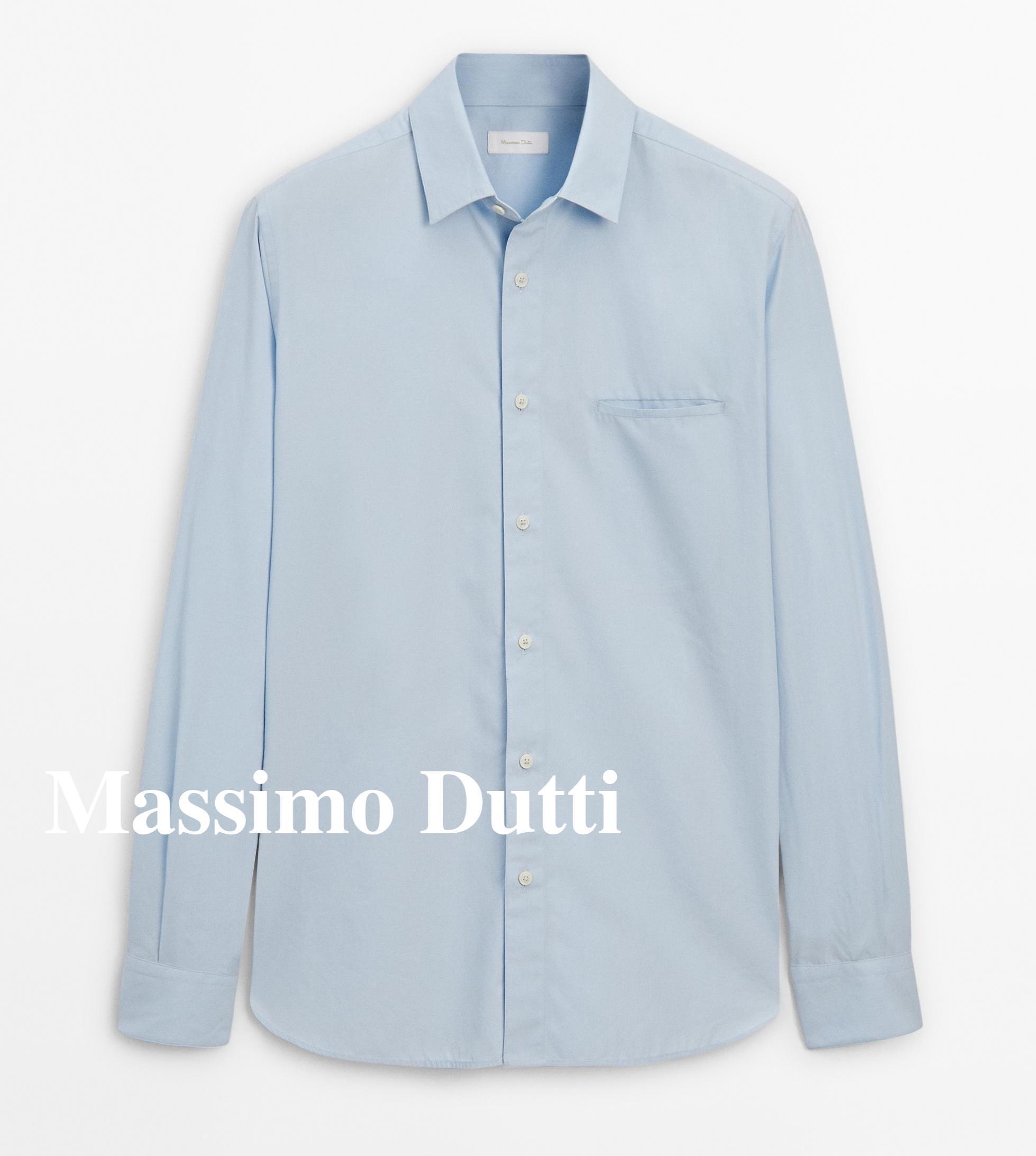 ★日本未入荷*Massimo Dutti*新作*コットンポプリンシャツ/SK★
