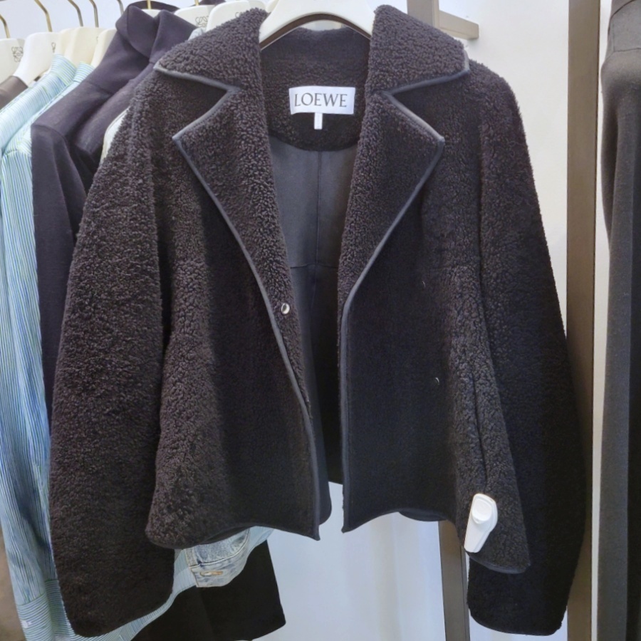 【セール】LOEWE☆リアルファー＆レザージャケット☆S359Y19L81