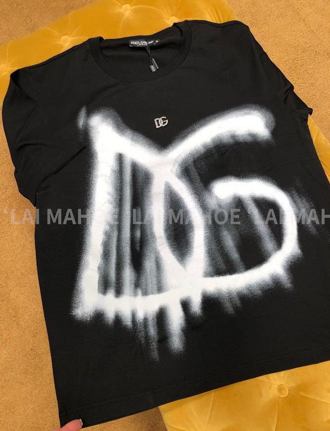 DOLCE & GABBANA レディース スプレー ロゴ Tシャツ