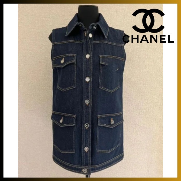 25C インナーとしても周りと差がつく】CHANEL デニムベスト