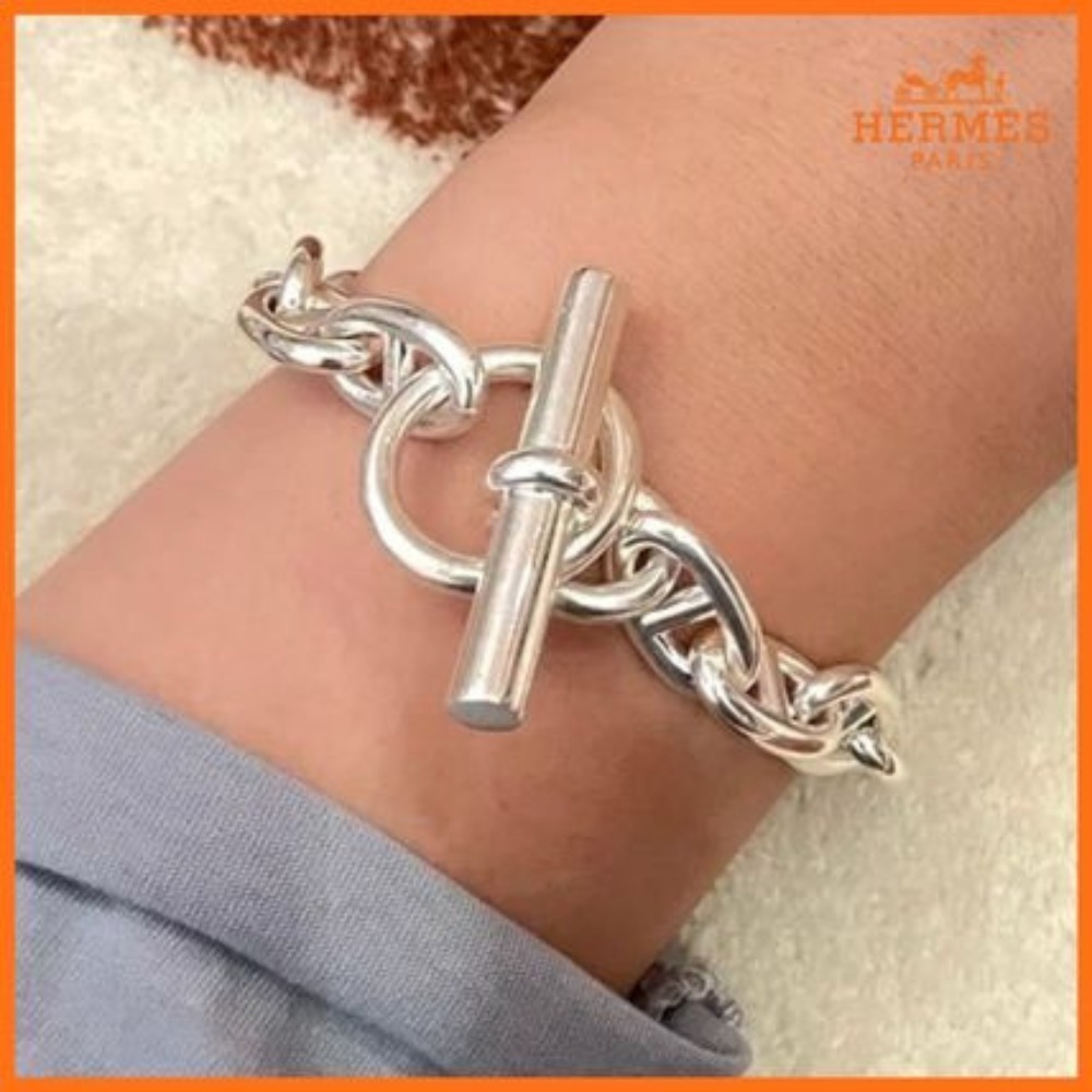 【エレガント☆】HERMES シェーヌダンクル GM ブレスレット