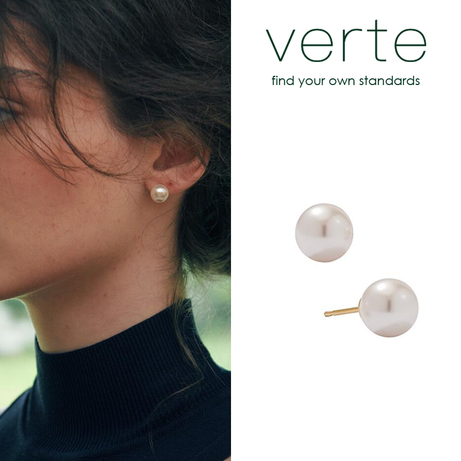 【VERTE】14K Gold★haute pearl earring (10mm) / ピアス