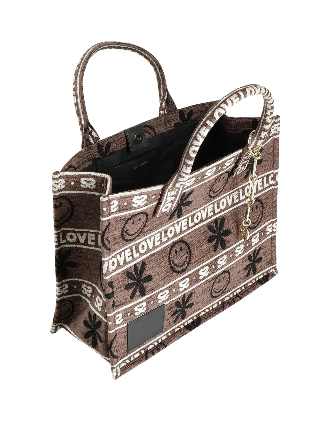 【 SANDRO 】× Smiley コラボ ベルベット トートバッグ SANDRO 】× Smiley コラボ ベルベット トートバッグ (sandro