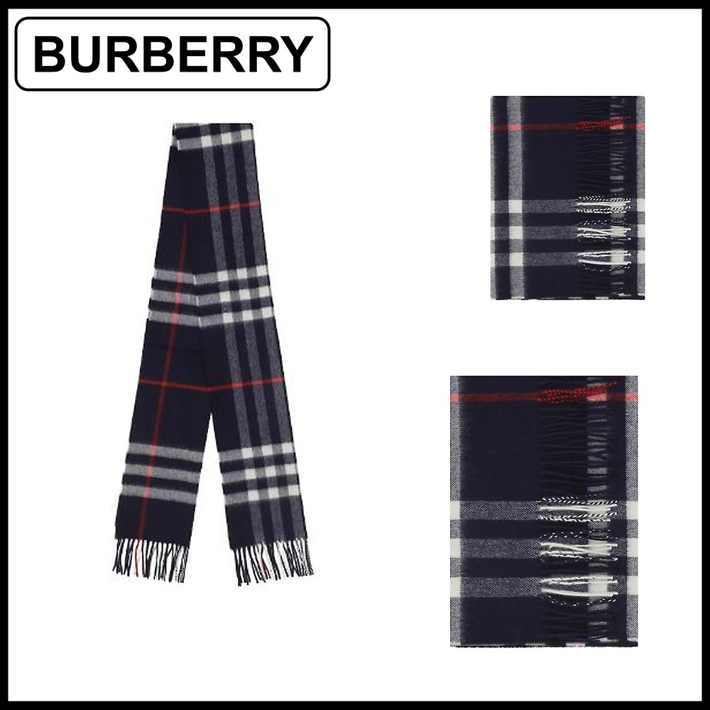 ☆Burberry☆チェックパターン フリンジエッジ スカーフ☆SALE中