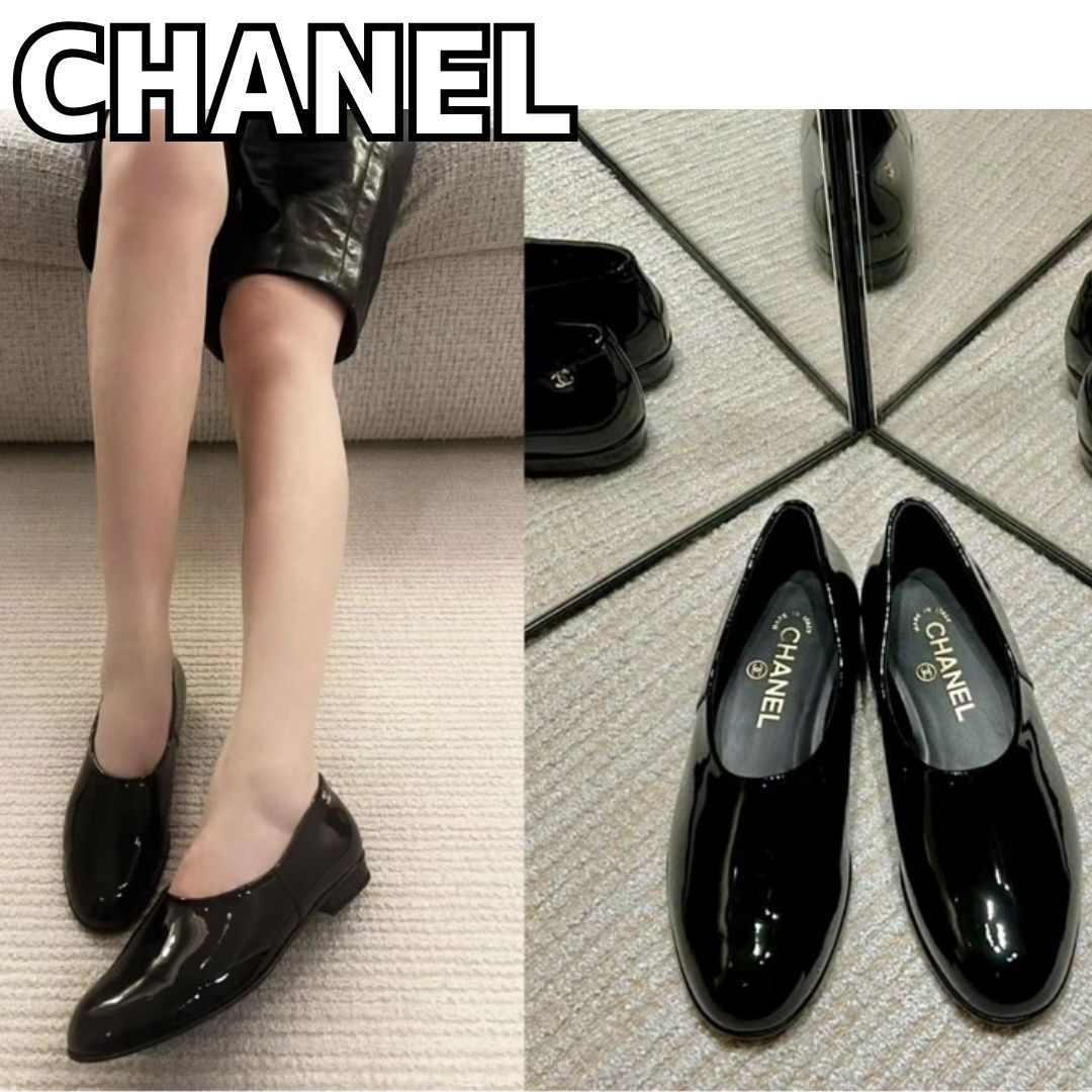《25C》 CHANEL  シンプル ローファー CCロゴ