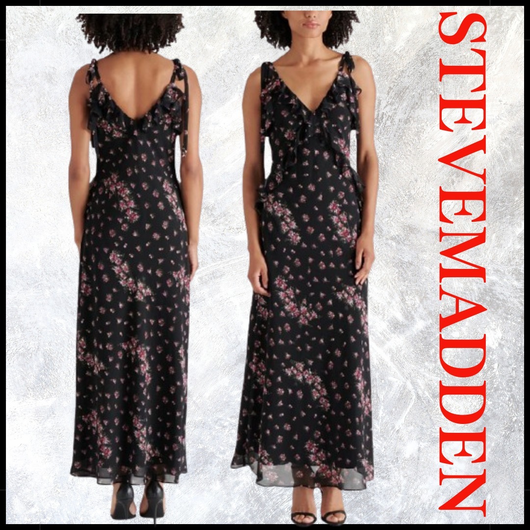 Steve madden アダリナ フリルトリム ドレス 花柄 ワンピース