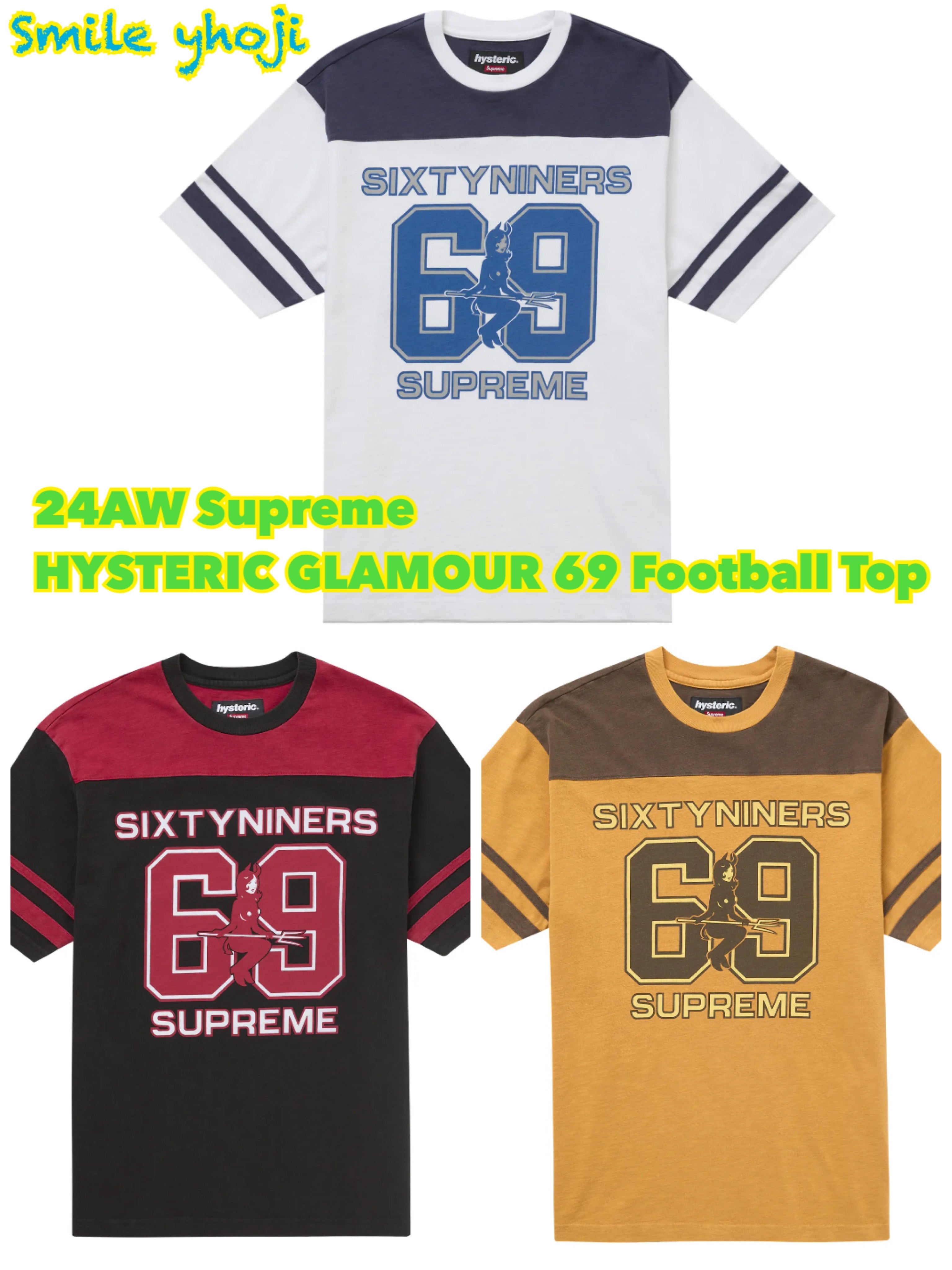 ★2024AW WEEK13★Supreme HYSTERIC GLAMOUR 69 Football Top